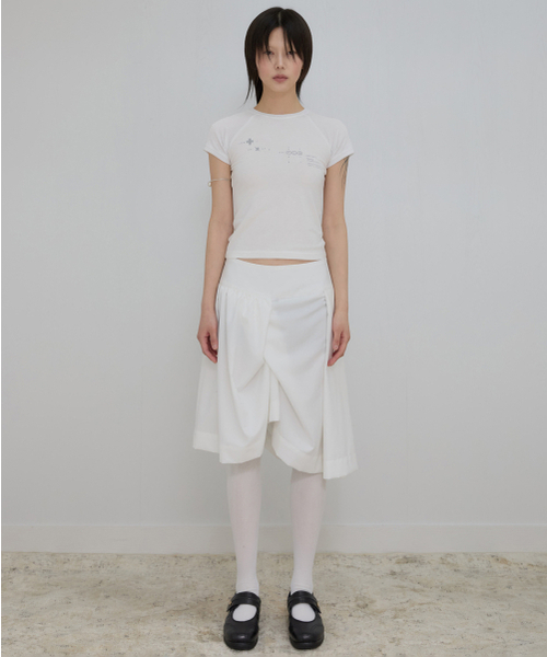 FLAREUP(フレアアップ)の「ムタ ワッフル ラグラン Tシャツ (FL-154_ホワイト)(Tシャツ/カットソー・レディース・ホワイト・1/2/3)」の7枚目の写真