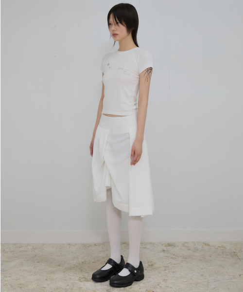 FLAREUP(フレアアップ)の「ムタ ワッフル ラグラン Tシャツ (FL-154_ホワイト)(Tシャツ/カットソー・レディース・ホワイト・1/2/3)」の8枚目の写真