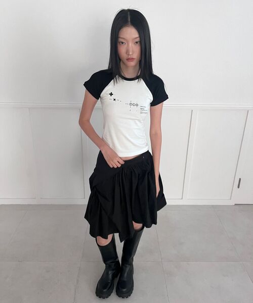 FLAREUP(フレアアップ)の「ムタ ワッフル ラグラン Tシャツ (FL-154_ホワイト)(Tシャツ/カットソー・レディース・ホワイト・1/2/3)」の10枚目の写真