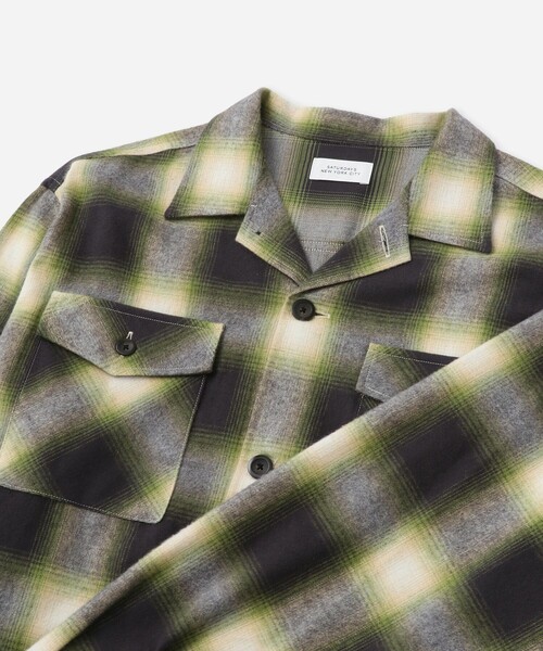 Saturdays NYC（サタデーズ ニューヨークシティ ）の「Marco Flannel Checked Shirt（シャツ/ブラウス・メンズ・イエロー/グリーン・L/M/XL）」の15枚目の写真