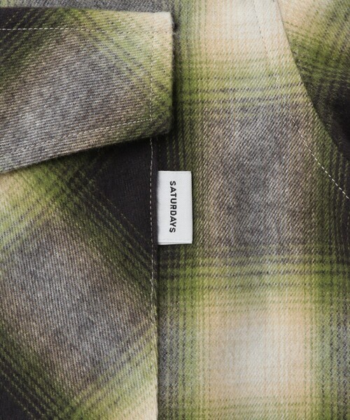 Saturdays NYC（サタデーズ ニューヨークシティ ）の「Marco Flannel Checked Shirt（シャツ/ブラウス・メンズ・イエロー/グリーン・L/M/XL）」の17枚目の写真