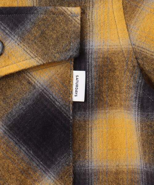 Saturdays NYC（サタデーズ ニューヨークシティ ）の「Marco Flannel Checked Shirt（シャツ/ブラウス・メンズ・イエロー/グリーン・L/M/XL）」の18枚目の写真