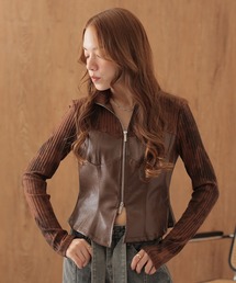 bustier docking double zip tops