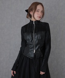 bustier docking double zip tops