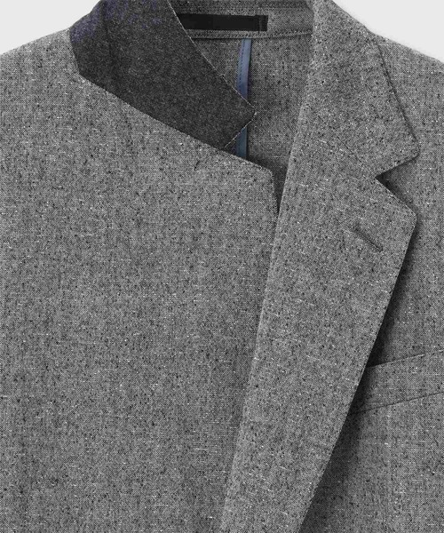 未使用級✨Paul Smith SOHO テーラードジャケット　花柄　M グレー シルクネップツィード 2ボタンジャケット / 253132 2169UN（テーラード