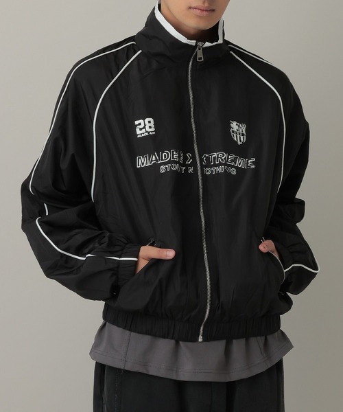 LAND MUSEUM（ランドミュージアム）の「LAND MUSEUM／ナンバーナイロンZIPブルゾン（ブルゾン・メンズ・グレー/ブラック・LARGE/MEDIUM）」の2枚目の写真