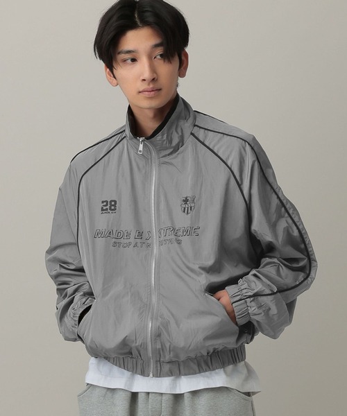 LAND MUSEUM（ランドミュージアム）の「LAND MUSEUM／ナンバーナイロンZIPブルゾン（ブルゾン・メンズ・グレー/ブラック・LARGE/MEDIUM）」の5枚目の写真