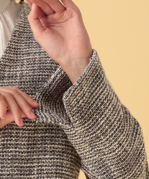 Elura（エルーラ）の「≪入卒/セレモニー/通勤≫ツイードノーカラージャケット/602137（ノーカラージャケット・レディース・ブラック・LARGE/MEDIUM）」の16枚目の写真