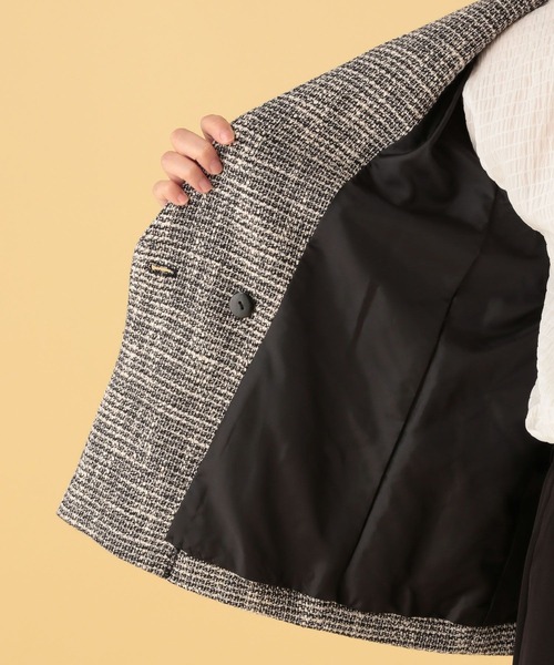 Elura（エルーラ）の「≪入卒/セレモニー/通勤≫ツイードノーカラージャケット/602137（ノーカラージャケット・レディース・ブラック・LARGE/MEDIUM）」の21枚目の写真