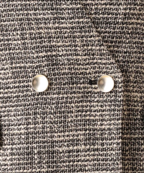 Elura（エルーラ）の「≪入卒/セレモニー/通勤≫ツイードノーカラージャケット/602137（ノーカラージャケット・レディース・ブラック・LARGE/MEDIUM）」の22枚目の写真