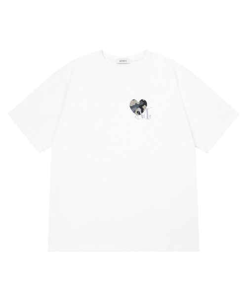 MUCENT(ムセント)の「カブ ハート カモ スモールロゴ 半袖Tシャツ 男女共用 (2カラー)(Tシャツ/カットソー・レディース・ホワイト/ブラック・MEDIUM/LARGE/SHORT)」の13枚目の写真
