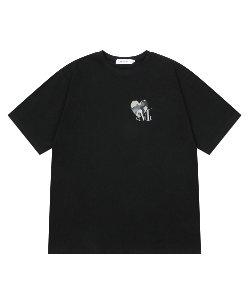 MUCENT(ムセント)の「カブ ハート カモ スモールロゴ 半袖Tシャツ 男女共用 (2カラー)(Tシャツ/カットソー・レディース・ホワイト/ブラック・MEDIUM/LARGE/SHORT)」の8枚目の写真