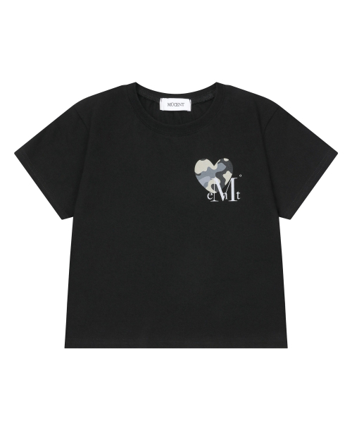 MUCENT(ムセント)の「カブ ハート カモ スモールロゴ 半袖Tシャツ 男女共用 (2カラー)(Tシャツ/カットソー・レディース・ホワイト/ブラック・MEDIUM/LARGE/SHORT)」の12枚目の写真