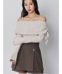 予約商品】ニット/セーター（ピンク/桃色系・オフショルダー