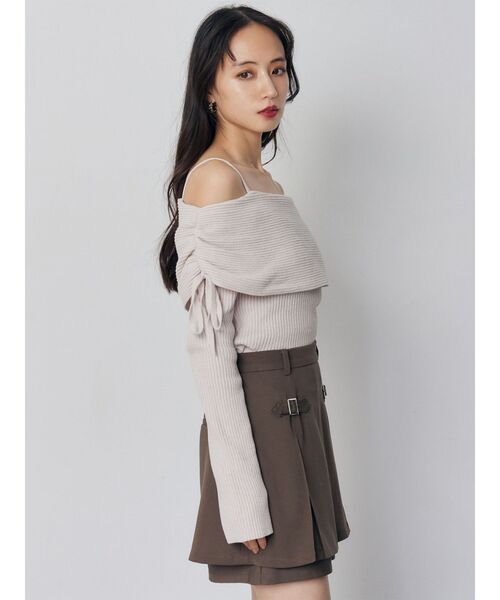 MURUA（ムルーア）の「モールヤーンオフショルニット（ニット/セーター・レディース・ブラック/ピンク/ブラウン・FREE）」の20枚目の写真