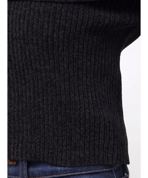 MURUA（ムルーア）の「モールヤーンオフショルニット（ニット/セーター・レディース・ブラック/ピンク/ブラウン・FREE）」の5枚目の写真