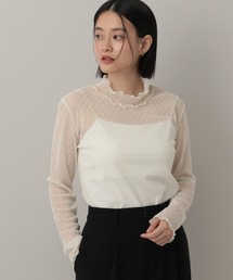 A part by | チュールトドットハイネック_長袖(Tシャツ/カットソー)