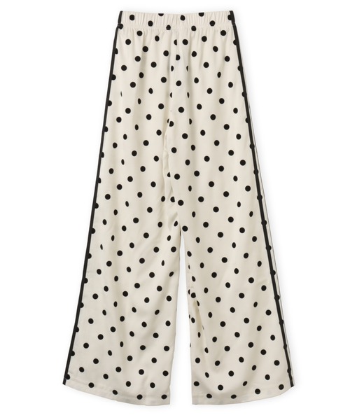 adidas(アディダス)の「adidas SATIN POLKA DOTS WIDE LEG PANT / アディダス サテン 水玉 ワイド レッグ パンツ(その他パンツ・レディース・ホワイト・L/M/S)」の7枚目の写真