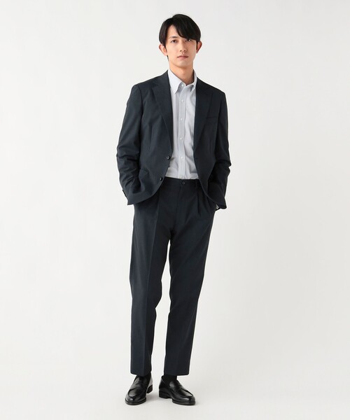 BEAMS HEART(ビームスハート)の「トリアセテート ピンヘッド スラックス(セットアップ対応)(スラックス・メンズ・ネイビー/グレー・SMALL/MEDIUM/LARGE/X-LARGE)」の3枚目の写真