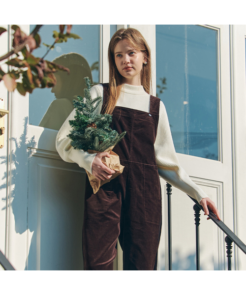 コーデュロイオーバーオール / ブラウン