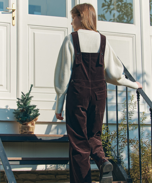 コーデュロイオーバーオール / ブラウン