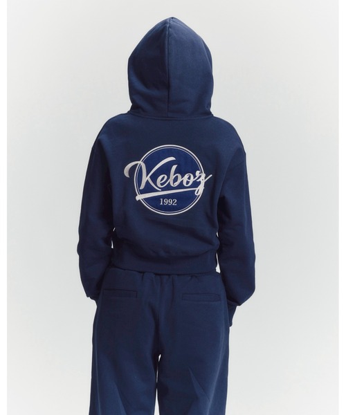 KEBOZ（ケボズ）の「BB BABY SWEAT FULL ZIP HOODIE（パーカー・レディース・ネイビー/オリーブ・FREE）」の11枚目の写真