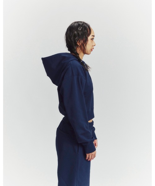 KEBOZ（ケボズ）の「BB BABY SWEAT FULL ZIP HOODIE（パーカー・レディース・ネイビー/オリーブ・FREE）」の9枚目の写真