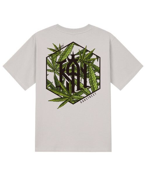 KAN6312(カン6312)の「KTC0040 マリファナ 半袖Tシャツ - ベージュ(Tシャツ/カットソー・メンズ・その他・LARGE/MEDIUM/SMALL/X-LARGE)」の1枚目の写真