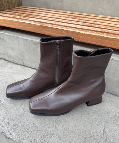 CIAOPANIC TYPY(チャオパニックティピー)の「【履き心地抜群!】ストレッチスクエアブーツ(ブーツ・レディース・ブラウン/ブラック・SMALL/MEDIUM/LARGE)」の1枚目の写真