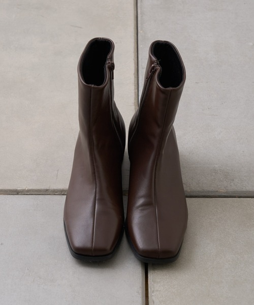 CIAOPANIC TYPY(チャオパニックティピー)の「【履き心地抜群!】ストレッチスクエアブーツ(ブーツ・レディース・ブラウン/ブラック・SMALL/MEDIUM/LARGE)」の6枚目の写真