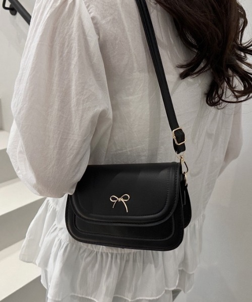yuue' ( wear )(ユーイ)の「リボンミニショルダーバッグ(ショルダーバッグ・レディース・ブラウン/アイボリー/ブラック・FREE)」の14枚目の写真