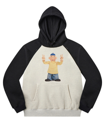 LAUGHER（ラファー）の「[PAT&MAT] モーションパットレグランフード - ブラック / オートミール（パーカー）」