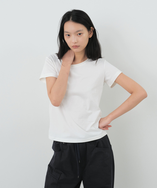 CITYBREEZE(シティブリーズ)の「ミニロゴ半袖Tシャツ_4COLORS(Tシャツ/カットソー・レディース・ホワイト/ブラック/グレー/PINK・SMALL/MEDIUM)」の5枚目の写真
