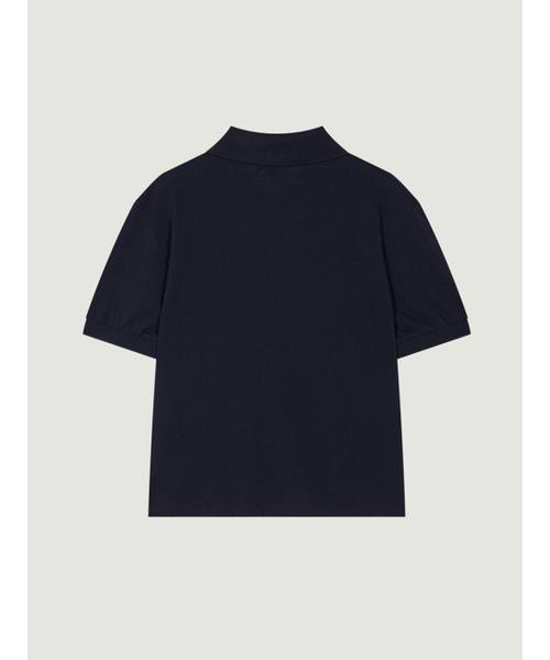 grove（グローブ）の「PIA COLLAR PIQUE SHIRT (NAVY)（ポロシャツ・レディース・ネイビー・FREE）」の2枚目の写真