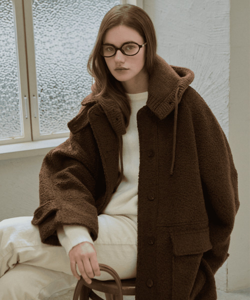 SLOWLOLLI(スローローリ)の「Fluffy mood boucle coat_3 Colors(トレンチコート・レディース・その他・FREE)」の5枚目の写真