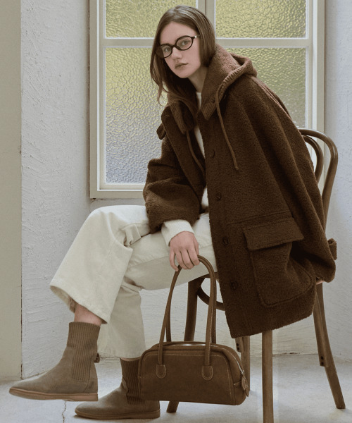 SLOWLOLLI(スローローリ)の「Fluffy mood boucle coat_3 Colors(トレンチコート・レディース・その他・FREE)」の6枚目の写真