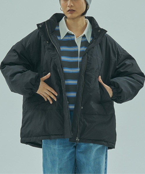 ROSE BUD（ローズバッド）の「【WEB・一部店舗限定】LIGHTWEIGHT PADDED BLOUSON（ブルゾン・レディース・ブラック/カーキ/ホワイト・ONE SIZE）」の3枚目の写真