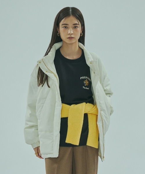 ROSE BUD（ローズバッド）の「【WEB・一部店舗限定】LIGHTWEIGHT PADDED BLOUSON（ブルゾン・レディース・ブラック/カーキ/ホワイト・ONE SIZE）」の4枚目の写真