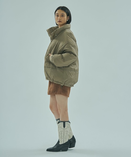 ROSE BUD（ローズバッド）の「【WEB・一部店舗限定】LIGHTWEIGHT PADDED BLOUSON（ブルゾン・レディース・ブラック/カーキ/ホワイト・ONE SIZE）」の19枚目の写真