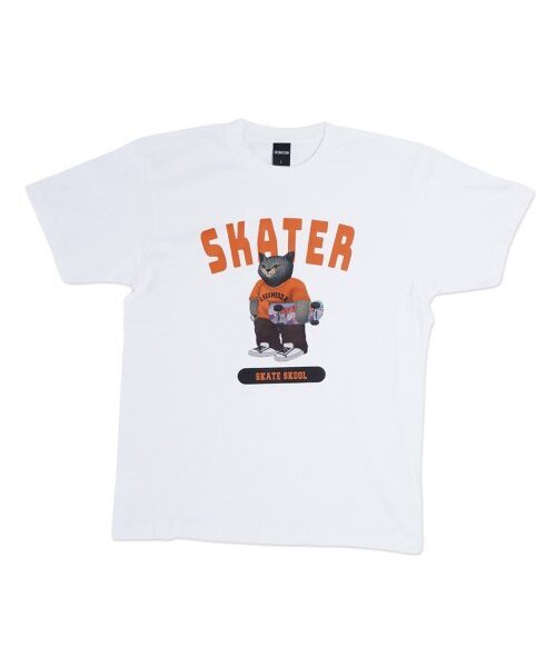 CREAM SODA LAB（クリームソーダラボ）の「グレー スケーター 半袖Tシャツ ホワイト オレンジ（Tシャツ/カットソー・メンズ・その他・XX-LARGE/LARGE/MEDIUM/X-LARGE）」の6枚目の写真