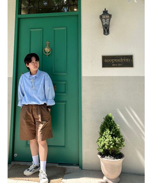 DRAW FIT（ドローフィット）の「ペーパーコットンオーバーサイズシャツ [SKY BLUE]（シャツ/ブラウス・メンズ・その他・LARGE/MEDIUM/X-LARGE）」の9枚目の写真
