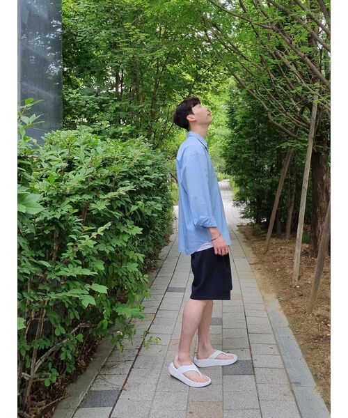 DRAW FIT（ドローフィット）の「ペーパーコットンオーバーサイズシャツ [SKY BLUE]（シャツ/ブラウス・メンズ・その他・LARGE/MEDIUM/X-LARGE）」の10枚目の写真