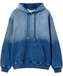 ALYSS（アリス）の「Reverse Washed Denim Hooded T-Shirt [Mid Blue]（パーカー）」