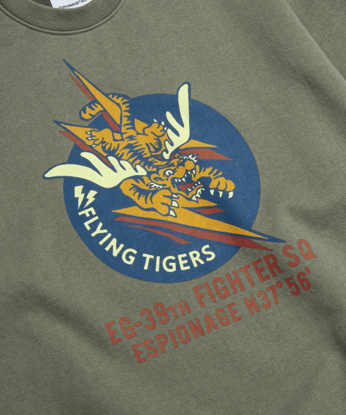 ESPIONAGE（エスピオナジ）の「Flying Tigers Heavyweight Sweatshirt Earth（スウェット・メンズ・その他・MEDIUM/LARGE/X-LARGE）」の5枚目の写真