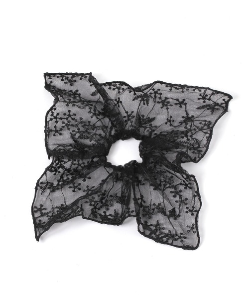 studio CLIP(スタディオクリップ)の「レースシュシュ(シュシュ・レディース・ホワイト/ブラック・FREE)」の1枚目の写真