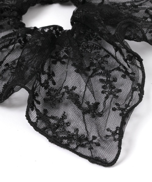 studio CLIP(スタディオクリップ)の「レースシュシュ(シュシュ・レディース・ホワイト/ブラック・FREE)」の4枚目の写真