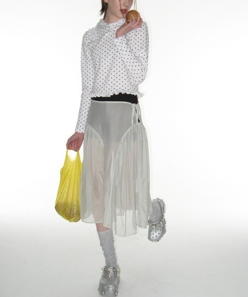 CRANK（クランク）の「【CRANK】DOT FRILL HOODIE / 【クランク