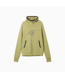 MNS Track Binding High Neck Hoodie_Olive