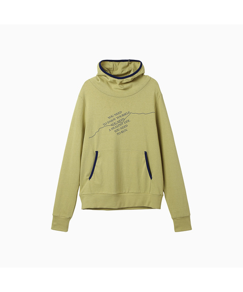 MENASOO(ミナス)の「MNS Track Binding High Neck Hoodie_Olive(パーカー・レディース・オリーブ・2/1)」の1枚目の写真