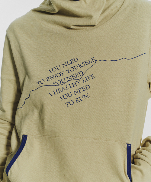 MENASOO(ミナス)の「MNS Track Binding High Neck Hoodie_Olive(パーカー・レディース・オリーブ・2/1)」の6枚目の写真